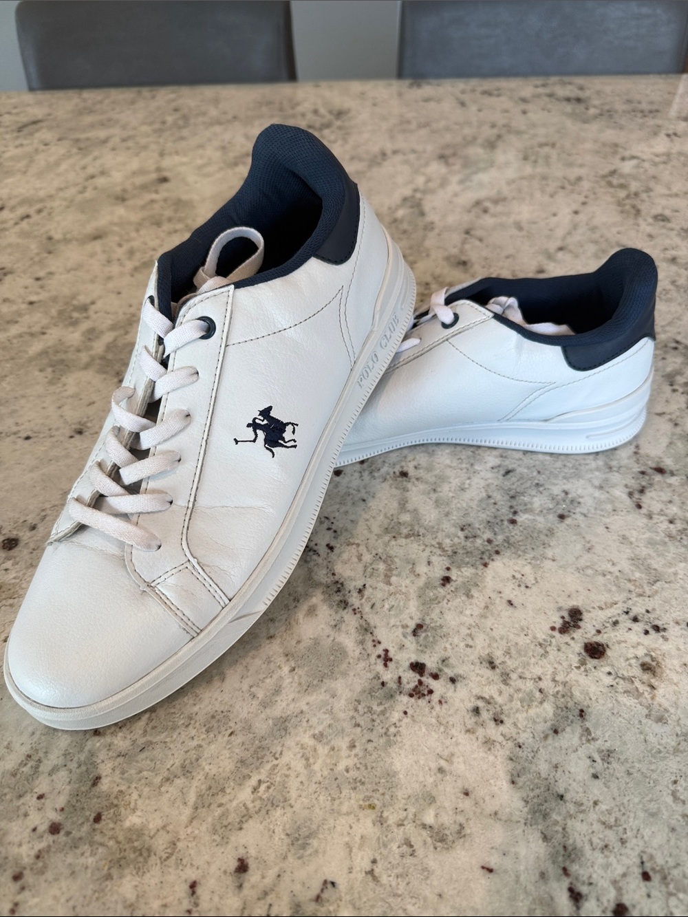 Men’s Size 9 Polo Club White Leather Sneakers